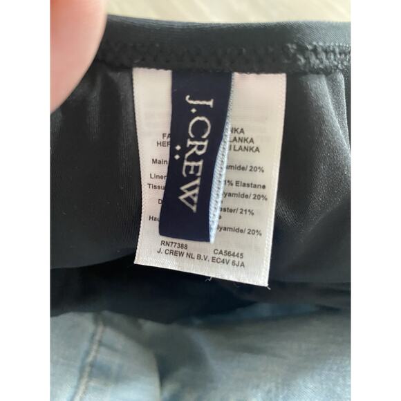 j. crew black bow shoulder v neck one piece swimsuit size M - Picture 3 of 5